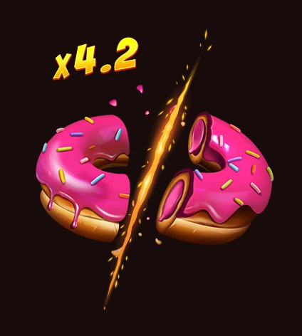 Un dulce cortado por la espada del ninja revela un multiplicador de x4.2 en Ninja Crash, de Galaxsys