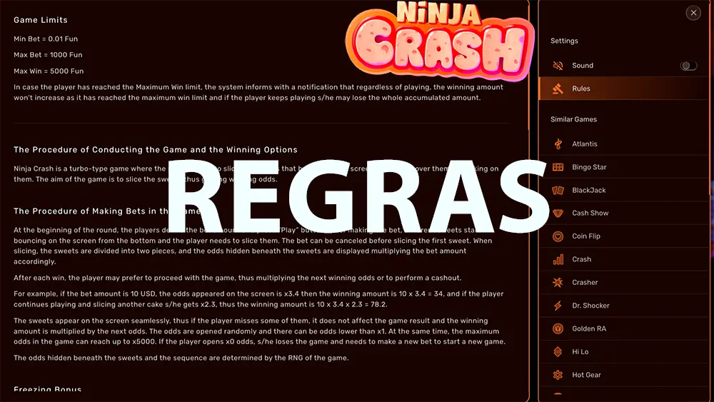 Regras do Ninja Crash